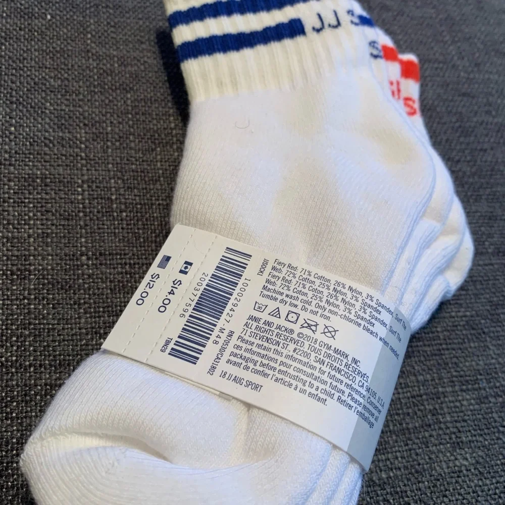 Janie and Jack Toddler Boys Bundle 4 Pair of Socks
